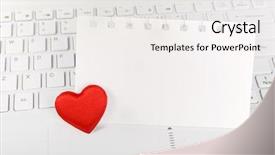  Presentation with hearts - Slide deck enhanced with small red hearts and sticky background and a white colored foreground