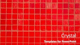  Presentation with tiles - Presentation theme featuring small-red-tiles-background background and a crimson colored foreground