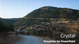  Presentation with road light - Beautiful slide deck featuring small-remote-village-gey backdrop and a dark gray colored foreground