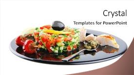  Presentation with meat - Amazing presentation theme having small roast meat chunks backdrop and a white colored foreground