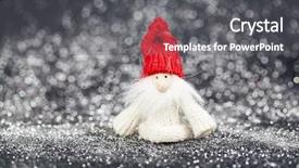  Presentation with islamic decorations decoration and motif - Colorful PPT theme enhanced with small santa decorations on sparkling backdrop and a gray colored foreground