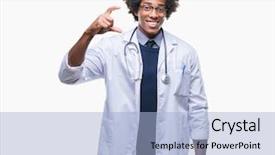  Presentation with sun rising over north america - Amazing presentation theme having small scale hospitals - afro american doctor man backdrop and a  colored foreground