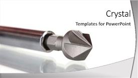  Presentation with industry - Slide set consisting of small scale industry - construction bit isolated on white background and a white colored foreground