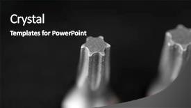  Presentation with bits - Beautiful slide deck featuring small scale industry - construction bits on black closeup backdrop and a  colored foreground