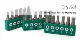  Presentation with heads - Beautiful theme featuring small scale industry - tools collection - set backdrop and a white colored foreground