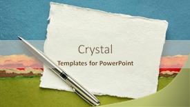  Presentation with khadi paper - Presentation theme featuring small-sheet-of-blank-white background and a sky blue colored foreground