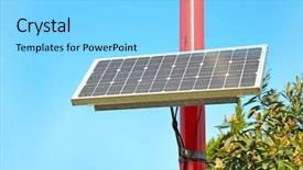  Presentation with energy solar - Slides consisting of small solar panel background and a light blue colored foreground