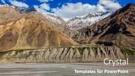  Presentation with village india - Beautiful PPT layouts featuring small-sparsely-populated-village backdrop and a violet colored foreground