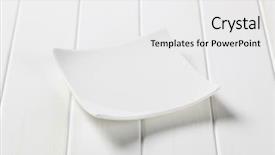 Presentation with white plate - Colorful presentation design enhanced with small square white porcelain plate backdrop and a white colored foreground