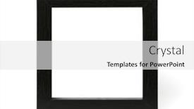 Presentation with picture frame - PPT layouts with small-square-wooden-black-picture background and a white colored foreground