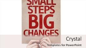  Presentation with steps - Presentation theme with small steps big changes card background and a lemonade colored foreground