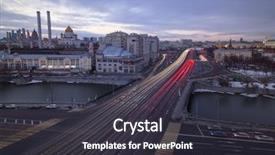  Presentation with long bridge - Slides consisting of small stone bridge udarnik cinema background and a  colored foreground