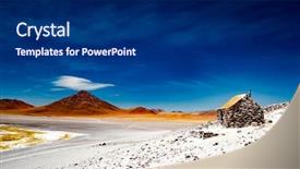  Presentation with colorado - Beautiful presentation design featuring small stony house near wide backdrop and a navy blue colored foreground