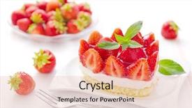  Presentation with banoffee pie cake on white - Slides with typical portugese house abandoned though making walking down a street very pleasant background and a mint green colored foreground