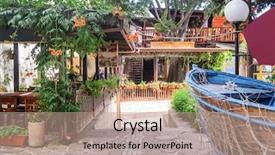  Presentation with islington air pollution - Presentation theme having small street near open air background and a  colored foreground