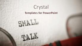  Presentation with talk - Slides consisting of small-talk-text-written background and a sky blue colored foreground