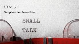  Presentation with talk - PPT theme with small-talk-text-written background and a white colored foreground