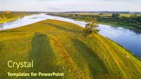  Presentation with time - Beautiful PPT theme featuring small-town-dzisna backdrop and a tawny brown colored foreground