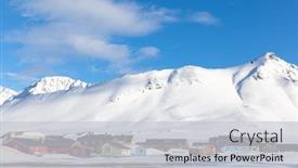  Presentation with north pole - Beautiful presentation featuring small-town-of-ny-alesund backdrop and a light gray colored foreground