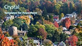  Presentation with small town - Amazing presentation having small town backdrop and a ocean colored foreground