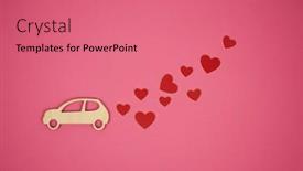  Presentation with pink birthday - Amazing PPT layouts having small-toy-car-with-many backdrop and a coral colored foreground
