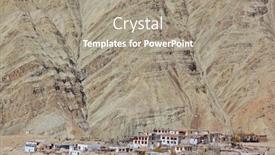  Presentation with village india - Colorful slide set enhanced with small-village-in-the-mountain backdrop and a gray colored foreground