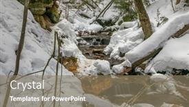  Presentation with falls - Cool new presentation theme with small-water-falls-in-michigan backdrop and a coral colored foreground