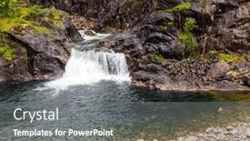  Presentation with rainy day - Slide deck consisting of small-waterfall-in-a-stream background and a  colored foreground