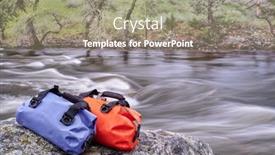  Presentation with rocky shore - Audience pleasing presentation theme consisting of small-waterproof-duffels backdrop and a gray colored foreground