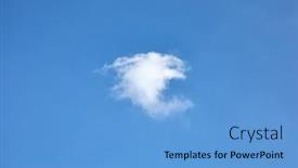  Presentation with bright white - Audience pleasing slide set consisting of small-white-clouds-in-bright backdrop and a light blue colored foreground