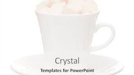  Presentation with sugar - Colorful slides enhanced with small-white-cup-with-saucer backdrop and a white colored foreground