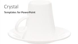  Presentation with set of sauces in white - Presentation enhanced with small-white-cup-with-saucer background and a white colored foreground