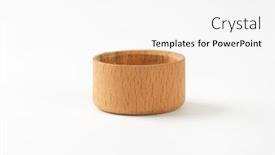  Presentation with bowl - Colorful theme enhanced with small-wooden-bowl-on-white backdrop and a white colored foreground