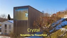  Presentation with minimal - Slide deck consisting of small-wooden-house-minimal-located background and a tawny brown colored foreground