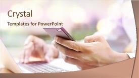  Presentation with indian art - Beautiful slide deck featuring smart art - asian indian businessman using smartphone backdrop and a cream colored foreground