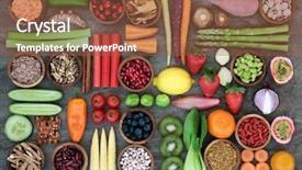  Presentation with food minerals - Slide deck having smart art - health food for healthy eating background and a tawny brown colored foreground