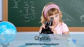  Presentation with school children - Presentation with smart board - children little girl at school background and a light blue colored foreground