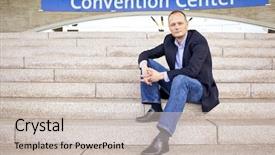  Presentation with smart - Colorful PPT layouts enhanced with smart casually dressed attendee sitting backdrop and a  colored foreground