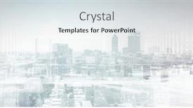  Presentation with smart city - Presentation design with smart-city-concept-mixed-media background and a sky blue colored foreground