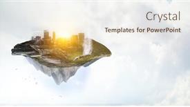  Presentation with smart city - PPT theme consisting of smart-city-concept-mixed-media background and a cream colored foreground