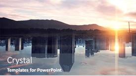  Presentation with smart city - Slide deck featuring smart-city-concept-mixed-media background and a ocean colored foreground