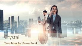  Presentation with smart city - Presentation theme featuring smart-city-concept-mixed-media background and a lemonade colored foreground