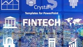  Presentation with smart city technology - Cool new PPT theme with smart-city-concept-with-fintech backdrop and a cobalt blue colored foreground
