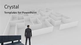  Presentation with 3d man business leader - Cool new presentation theme with smart digital soloutions - composite image of business man backdrop and a  colored foreground