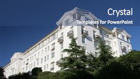  Presentation with apartment - Beautiful slide deck featuring smart edwardian apartment block situated backdrop and a ocean colored foreground