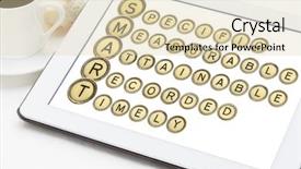  Presentation with goal setting - Slide set featuring smart goal setting acronym specific background and a soft green colored foreground