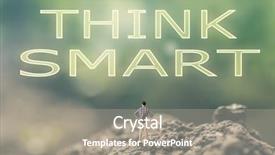  Presentation with stand - Audience pleasing slide set consisting of smart goals - concept of with a person backdrop and a gray colored foreground