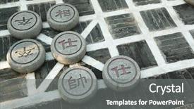  Presentation with chess - Cool new presentation with smart grid - chinese chess backdrop and a gray colored foreground