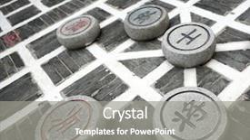  Presentation with smart grid - Presentation with smart grid - chinese chess background and a gray colored foreground