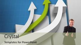  Presentation with smart grid - Colorful slide set enhanced with smart grid - composite image of happy businessman backdrop and a mint green colored foreground